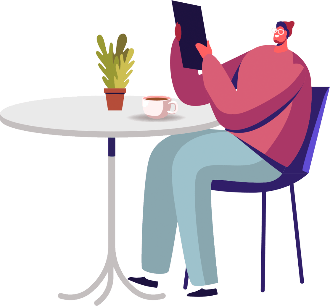 man holding a menu